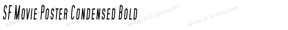 SF Movie Poster Condensed Bold字体转换